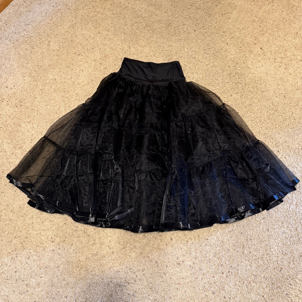 Black Floor Length Crinoline Petticoat